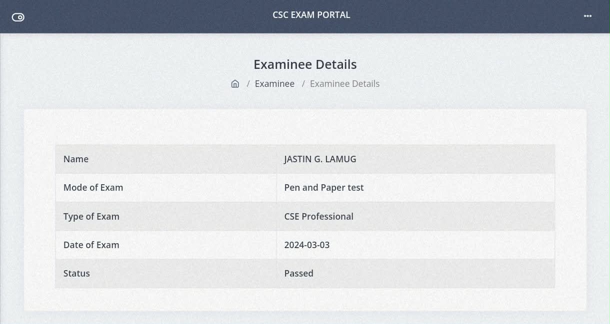 CSC Professional Eligibility - Passed
